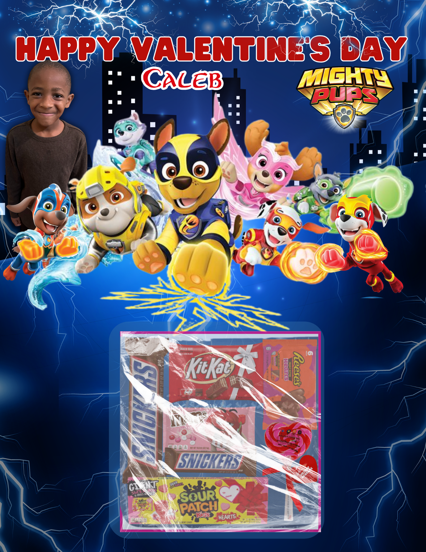 Valentines Day Jumbo Card Template (PAW PATROL)