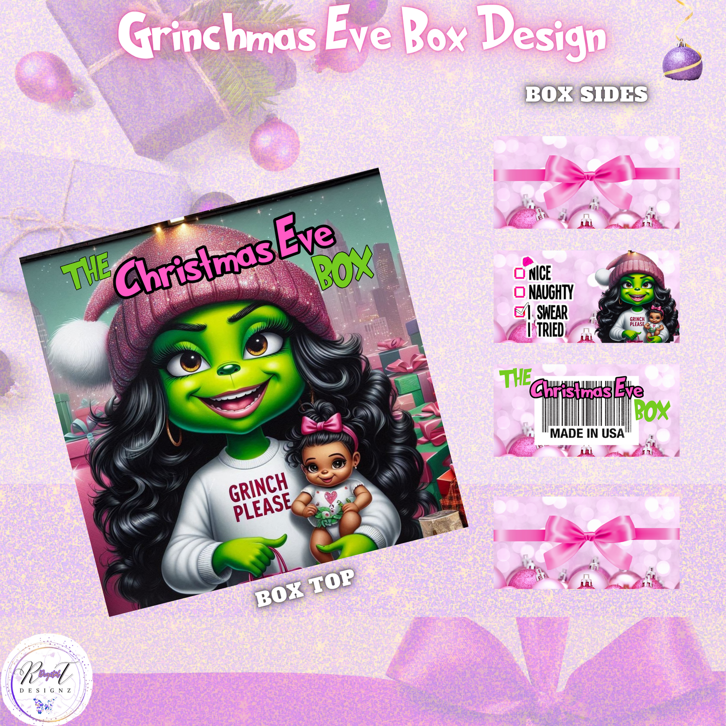 Christmas Eve Grinch Treat Box Designs (VIEWING OPTIONS)
