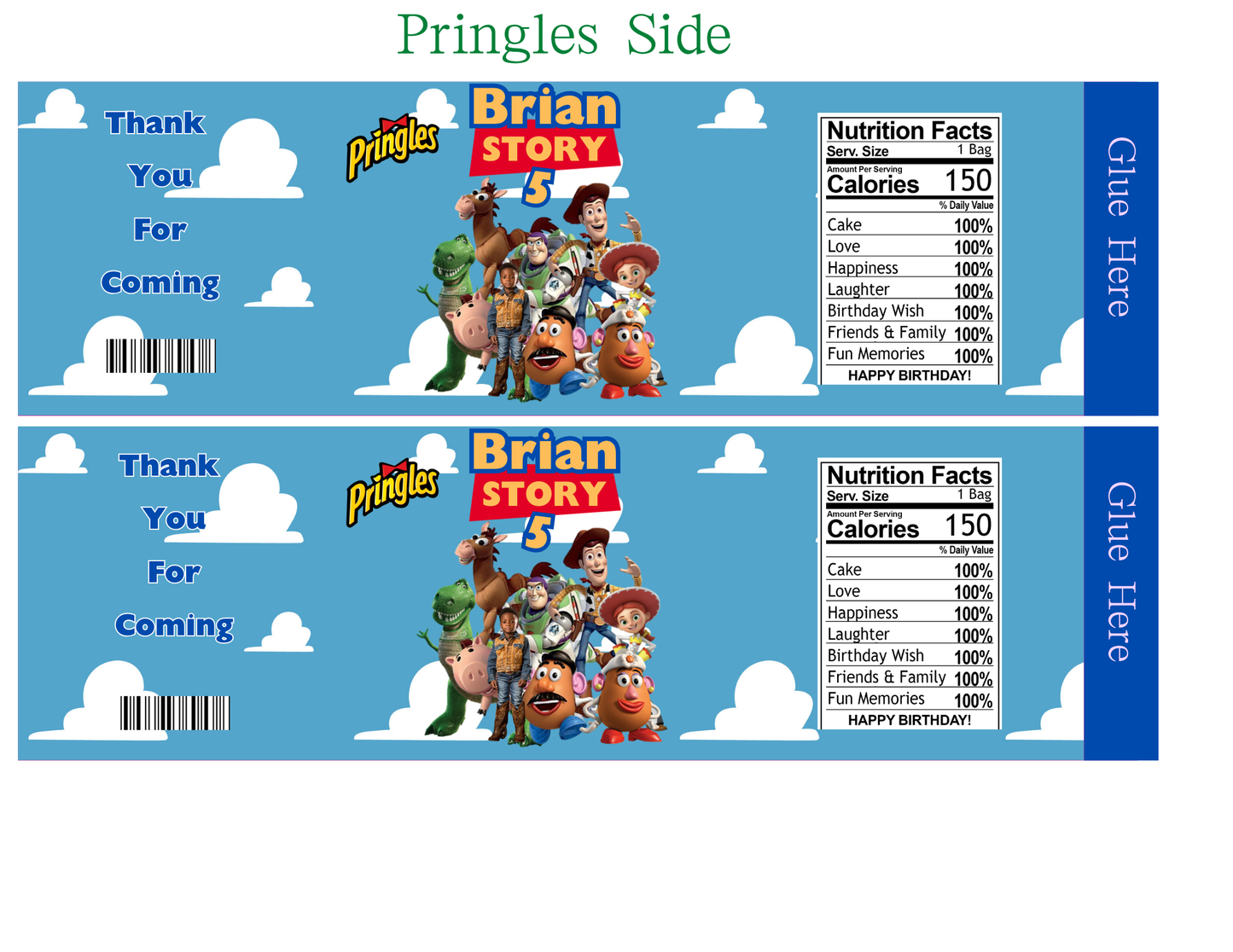 Party Favor Themed Templates - Toy Story