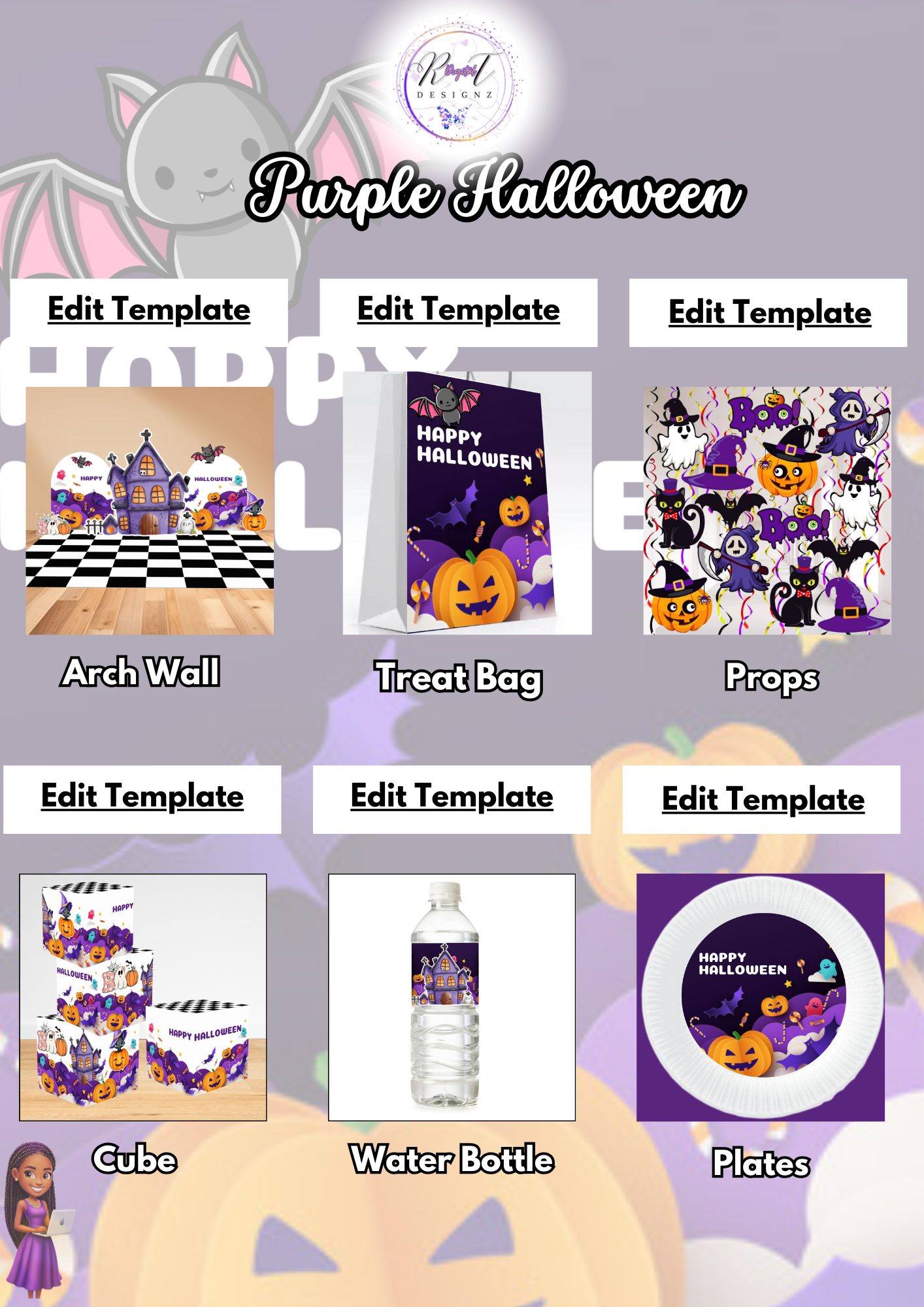 Holiday Planner Digital Template "Bundle"  - 5 Halloween