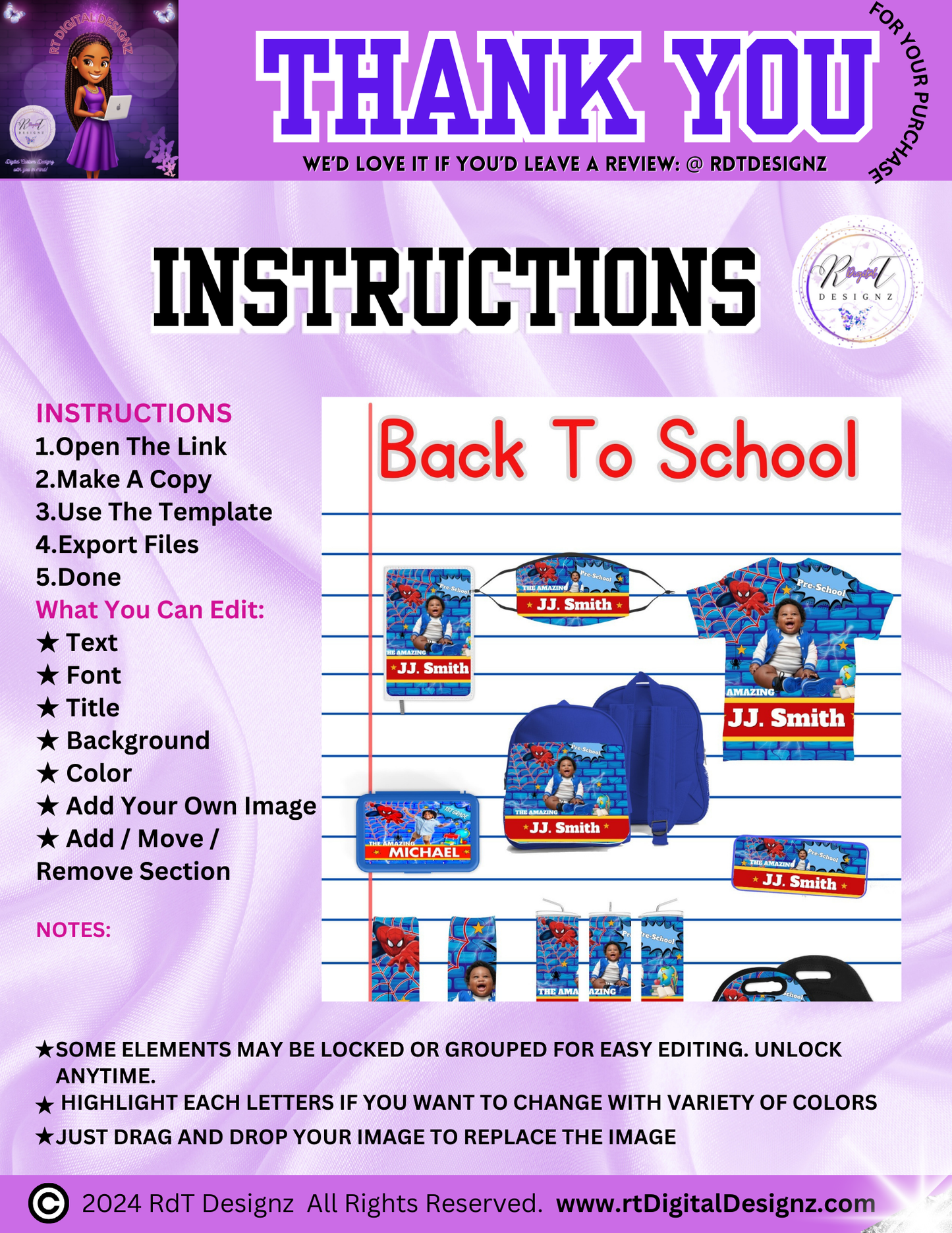 Back to School Bundle Template Kit (ALL)