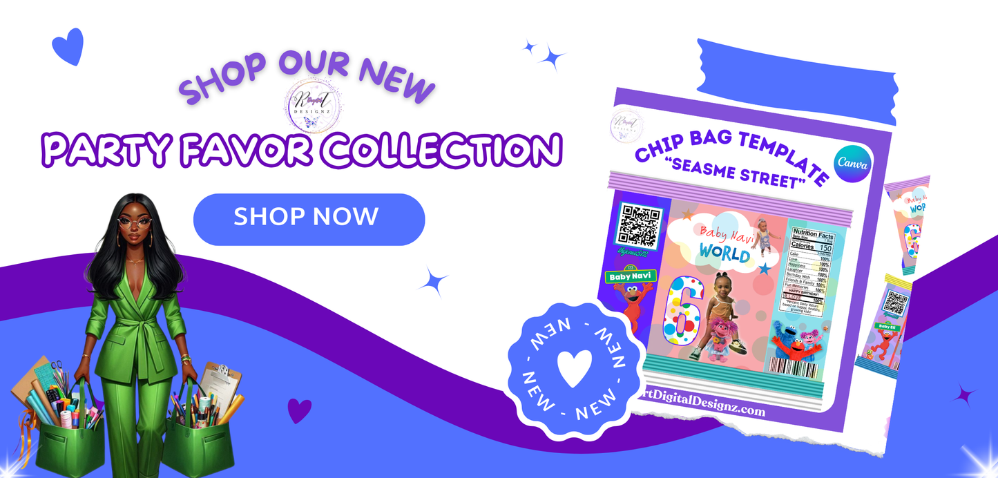 Custom Website Banners & Collections Bundle Templates (Party Favor Theme)