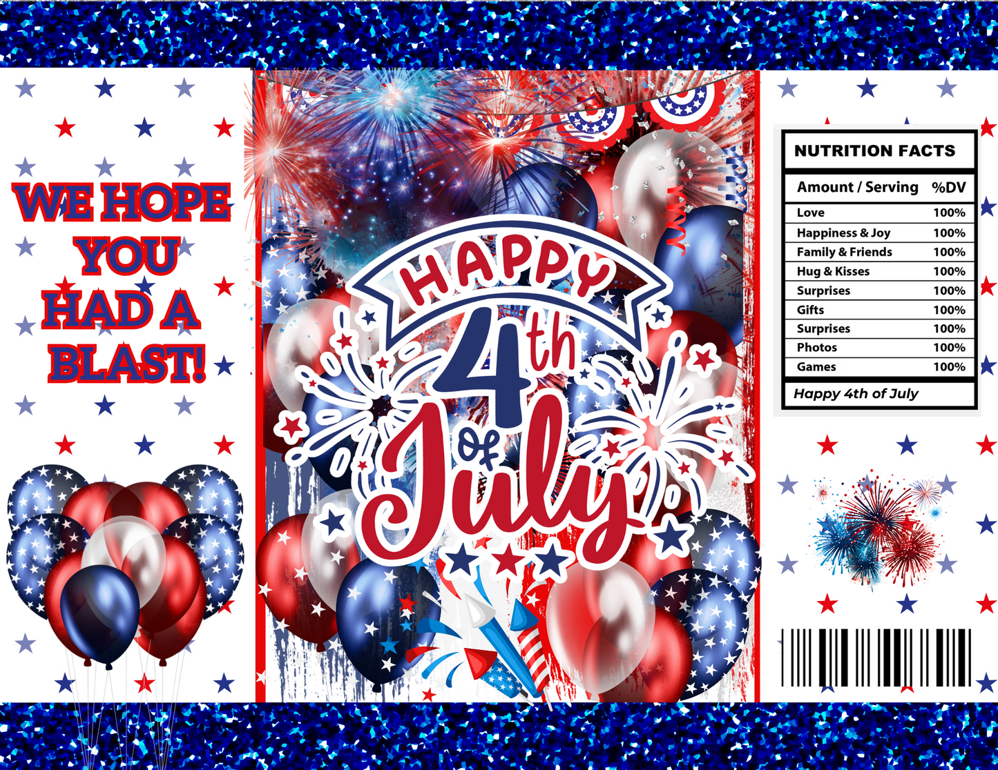 FREE Chip Bag Template - July 4th