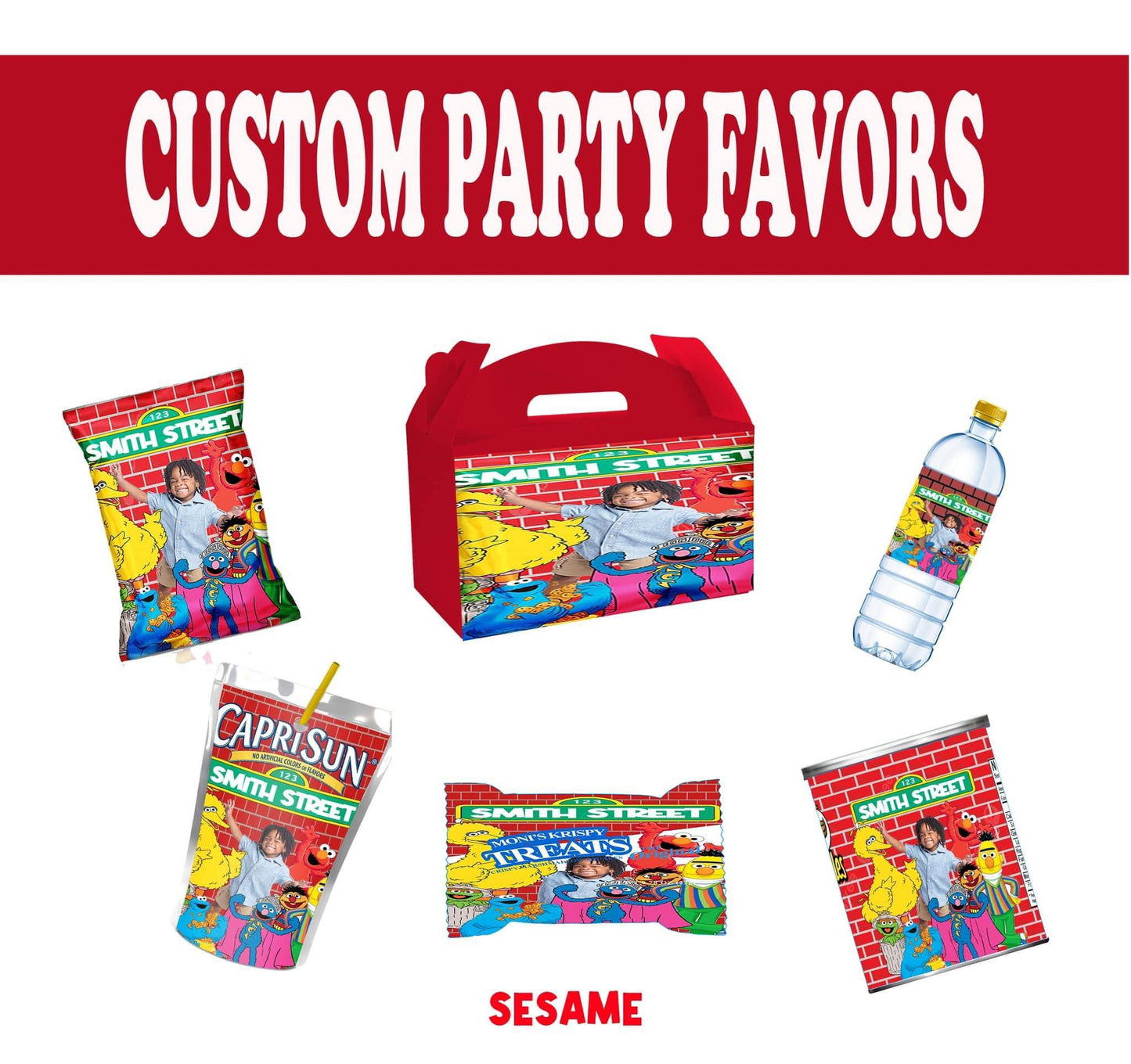 Party Favor Themed Templates - Sesame Street