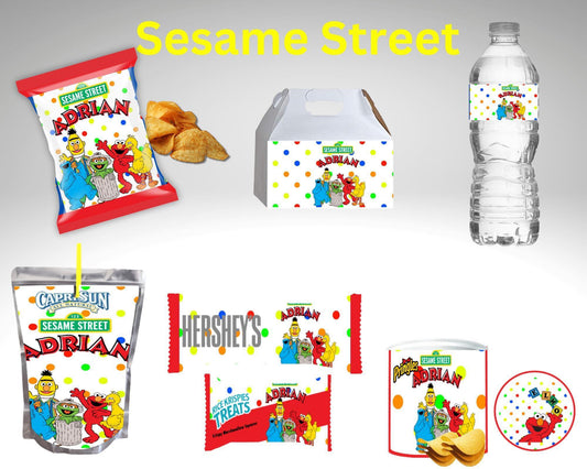 Party Favor Themed Templates - Sesame Street