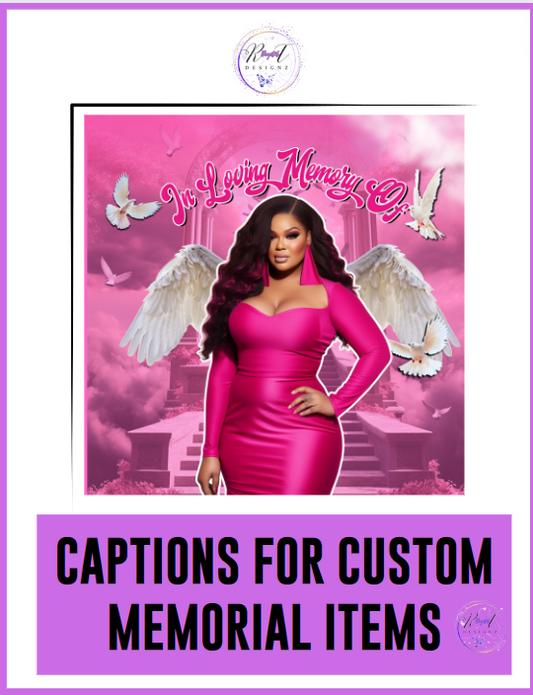 Captions E-Booklet for Custom Memorial Items