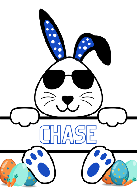 Easter Bunny Editable Name Templates