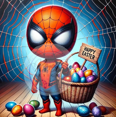 Easter Digital Design - Spiderman