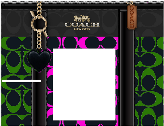 Mother's Day Coach Purse Design Template (PINK & GREEN)