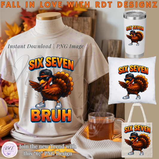 Thanksgiving Turkey "67" Design (PNG)