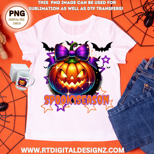Scary Pumpkin Halloween - Spooky Season Image (PNG)