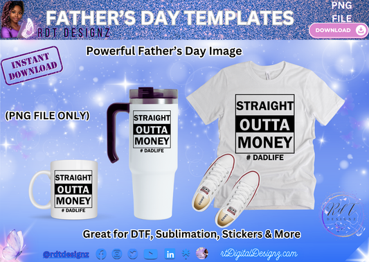 Fathers Day Design Image - Straight Outta Money
