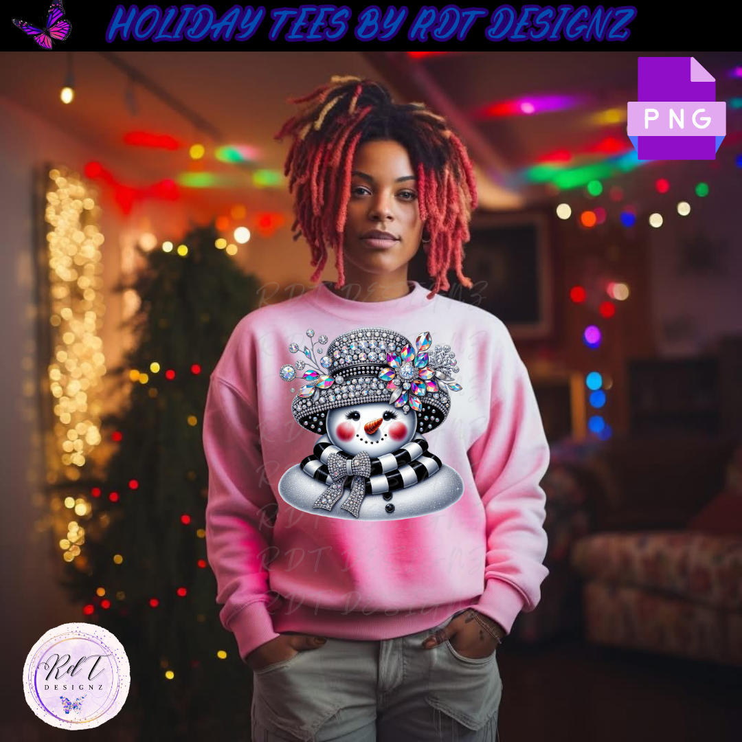 Christmas Tee SNOWMAN Design (PNG)