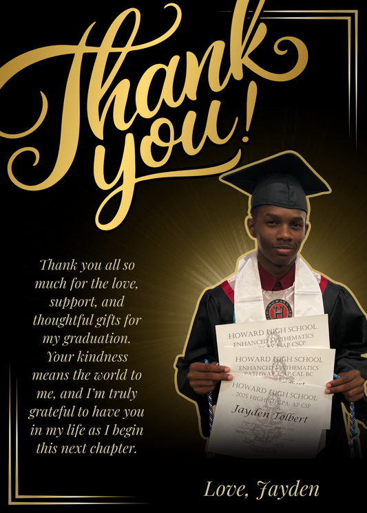 Graduation Thank You Card Templates