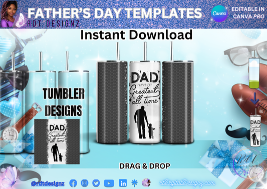 Father's Day Tumbler Design Template
