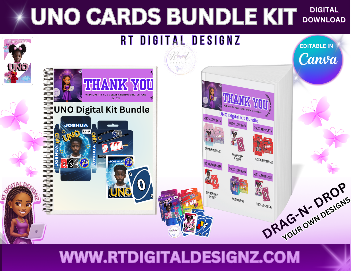 Custom UNO Cards Digital Bundle Kit - ALL