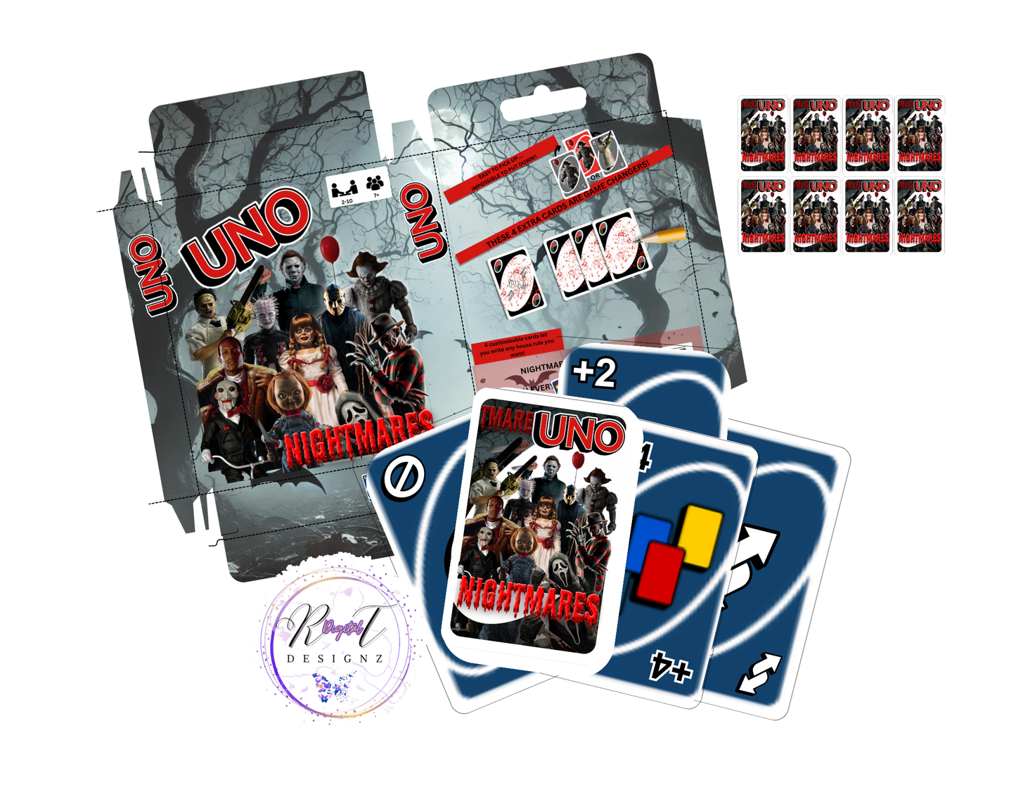 Custom Editable UNO Cards - HALLOWEEN HORROR