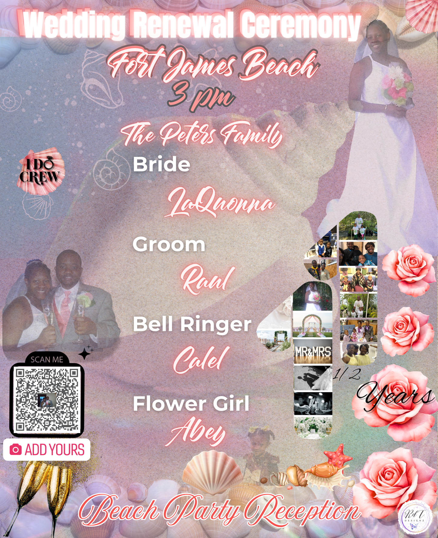 Wedding Fan Editable Template