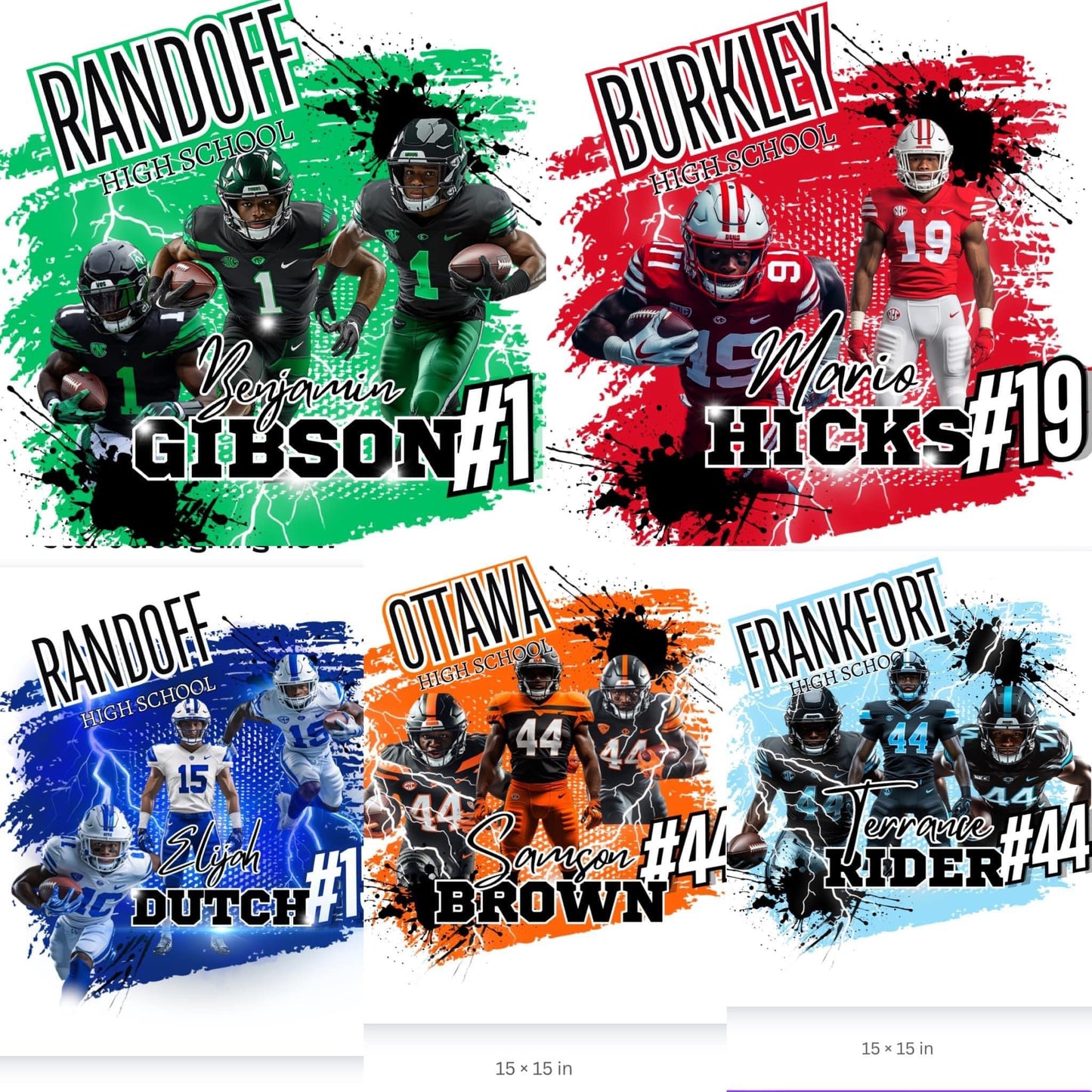 Editable Football Digital Designs Product Kit