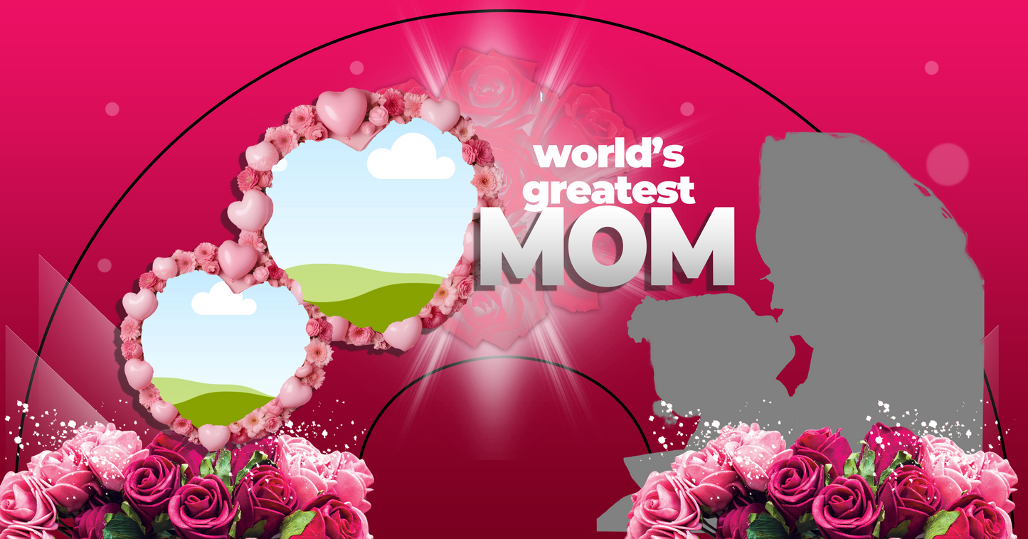 Mother's Day Clack Fan Editable Template & Mockup 1