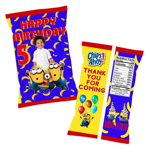 Chip Bag Template with Mock-Up (Minions)